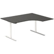 Hæve-sænkebord DNA, Antracit 1600x1200 mm Højre 2-ben/Hvid
