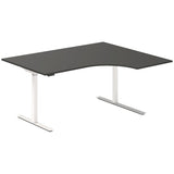 Hæve-sænkebord DNA, Antracit 1600x1200 mm Højre 2-ben/Hvid