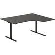 Hæve-sænkebord DNA, Antracit 1600x1200 mm Højre 2-ben/Sort