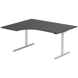 Hæve-sænkebord DNA, Antracit 1600x1200 mm Venstre 2-ben/Alugrå