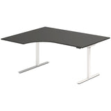 Hæve-sænkebord DNA, Antracit 1600x1200 mm Venstre 2-ben/Hvid