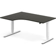 Ergoff Hæve-sænkebord DNA, Antracit 1600x1200 mm Venstre 2-ben/Hvid – Hæve/sænkeborde