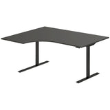 Hæve-sænkebord DNA, Antracit 1600x1200 mm Venstre 2-ben/Sort