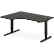 Ergoff Hæve-sænkebord DNA, Antracit 1600x1200 mm Venstre 2-ben/Sort – Hæve/sænkeborde