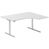 Hæve-sænkebord DNA, Lysgrå 1600x1200 mm Højre 2-ben/Alugrå