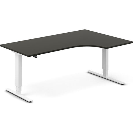 Hæve-sænkebord DNA, Antracit 1800x1200 mm Højre 2-ben/Hvid – image 2