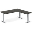 Ergoff Hæve-sænkebord DNA, Antracit 1800x1800 mm Højre 3-ben/Alugrå – Hæve/sænkeborde