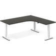 Ergoff Hæve-sænkebord DNA, Antracit 1800x1800 mm Højre 3-ben/Hvid – Hæve/sænkeborde