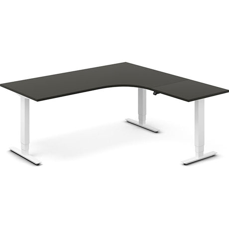 Hæve-sænkebord DNA, Antracit 1800x1800 mm Højre 3-ben/Hvid