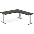 Ergoff Hæve-sænkebord DNA, Antracit 1800x2000 mm Højre 3-ben/Alugrå – Hæve/sænkeborde