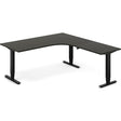Ergoff Hæve-sænkebord DNA, Antracit 1800x2000 mm Højre 3-ben/Sort – Hæve/sænkeborde