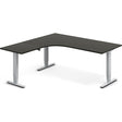 Ergoff Hæve-sænkebord DNA, Antracit 1800x1800 mm Venstre 3-ben/Alugrå – Hæve/sænkeborde