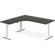 Ergoff Hæve-sænkebord DNA, Antracit 1800x1800 mm Venstre 3-ben/Hvid – Hæve/sænkeborde