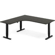 Ergoff Hæve-sænkebord DNA, Antracit 1800x1800 mm Venstre 3-ben/Sort – Hæve/sænkeborde