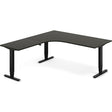 Ergoff Hæve-sænkebord DNA, Antracit 1800x2000 mm Venstre 3-ben/Sort – Hæve/sænkeborde