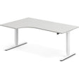 Hæve-sænkebord DNA, Lysgrå 1800x1200 mm Venstre 2-ben/Hvid – image 1