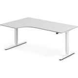 Hæve-sænkebord DNA, Lysgrå 1800x1200 mm Venstre 2-ben/Hvid – image 2