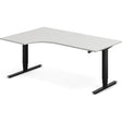 Ergoff Hæve-sænkebord DNA, Lysgrå 1800x1200 mm Venstre 2-ben/Sort – Hæve-sænkeborde