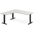 Ergoff Hæve-sænkebord DNA, Lysgrå 1800x1800 mm Venstre 3-ben/Sort – Hæve-sænkeborde