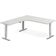 Hæve-sænkebord DNA, Lysgrå 1800x2000 mm Venstre 3-ben/Alugrå
