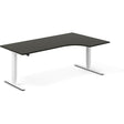 Ergoff Hæve-sænkebord DNA, Antracit 2000x1200 mm Højre 2-ben/Hvid – Hæve-sænkeborde