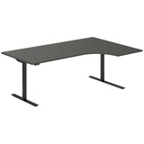 Hæve-sænkebord DNA, Antracit 2000x1200 mm Højre 2-ben/Sort