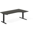 Ergoff Hæve-sænkebord DNA, Antracit 2000x1200 mm Højre 2-ben/Sort – Hæve/sænkeborde