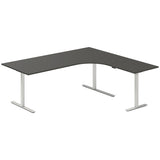 Hæve-sænkebord DNA, Antracit 2000x1800 mm Højre 3-ben/Alugrå