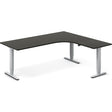 Ergoff Hæve-sænkebord DNA, Antracit 2000x1800 mm Højre 3-ben/Alugrå – Hæve-sænkeborde