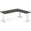 Ergoff Hæve-sænkebord DNA, Antracit 2000x1800 mm Højre 3-ben/Hvid – Hæve/sænkeborde