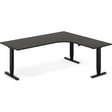 Ergoff Hæve-sænkebord DNA, Antracit 2000x1800 mm Højre 3-ben/Sort – Hæve-sænkeborde