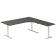 Hæve-sænkebord DNA, Antracit 2000x2000 mm Højre 3-ben/Alugrå