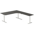 Hæve-sænkebord DNA, Antracit 2000x2200 mm Højre 3-ben/Alugrå