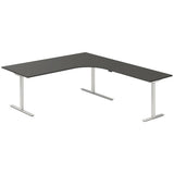 Hæve-sænkebord DNA, Antracit 2000x2200 mm Højre 3-ben/Alugrå