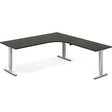 Ergoff Hæve-sænkebord DNA, Antracit 2000x2200 mm Højre 3-ben/Alugrå – Hæve/sænkeborde