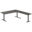 Hæve-sænkebord DNA, Antracit 2000x2200 mm Højre 3-ben/Sort