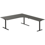 Hæve-sænkebord DNA, Antracit 2000x2200 mm Højre 3-ben/Sort