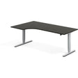 Ergoff Hæve-sænkebord DNA, Antracit 2000x1200 mm Venstre 2-ben/Alugrå – Hæve/sænkeborde