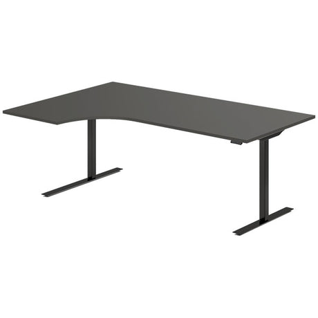 Hæve-sænkebord DNA, Antracit 2000x1200 mm Venstre 2-ben/Sort