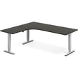Ergoff Hæve-sænkebord DNA, Antracit 2000x1800 mm Venstre 3-ben/Alugrå – Hæve/sænkeborde