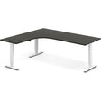 Ergoff Hæve-sænkebord DNA, Antracit 2000x1800 mm Venstre 3-ben/Hvid – Hæve/sænkeborde