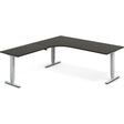 Ergoff Hæve-sænkebord DNA, Antracit 2000x2200 mm Venstre 3-ben/Alugrå – Hæve/sænkeborde