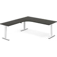 Ergoff Hæve-sænkebord DNA, Antracit 2000x2200 mm Venstre 3-ben/Hvid – Hæve/sænkeborde