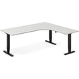 Ergoff Hæve-sænkebord DNA, Lysgrå 2000x1800 mm Højre 3-ben/Sort – Hæve-sænkeborde