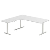 Hæve-sænkebord DNA, Lysgrå 2000x1800 mm Venstre 3-ben/Alugrå