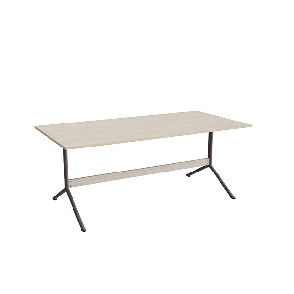 Bord Atlas 1134, 1800x900mm, højde 720, eg højtrykslaminat, gråt stel