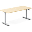 Ergoff Hæve-sænkebord DNA, Birk 1800x800 mm 2-ben/Alugrå – Hæve-sænkeborde