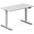 Ergoff Hæve-sænkebord DNA, Lysgrå 1200x600 mm 2-ben/Alugrå – Hæve/sænkeborde