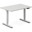 Ergoff Hæve-sænkebord DNA, Lysgrå 1200x800 mm 2-ben/Alugrå – Hæve/sænkeborde