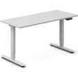 Ergoff Hæve-sænkebord DNA, Lysgrå 1400x600 mm 2-ben/Alugrå – Hæve-sænkeborde